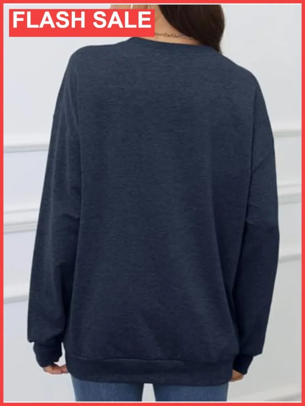 Oversized Los Angeles California Sweatshirt Crewneck Bat Sleeve Pullover